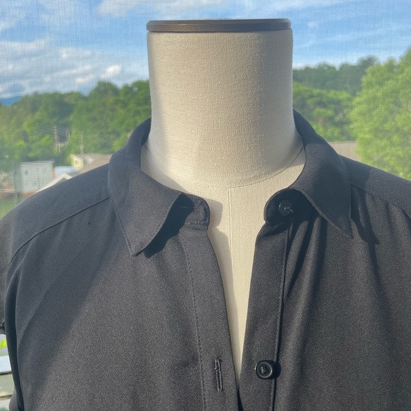 Women’s Black Button-up Dress with Collar - Picture 6 of 6